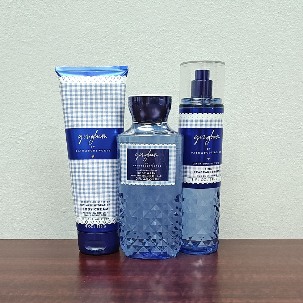 Bath & Body Works GINGHAM 3 Piece Body Care Bundle Set